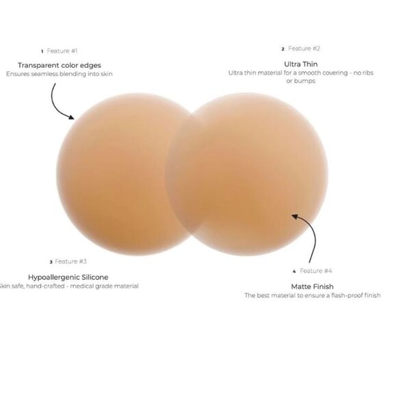 Pasted Nip Nipple Covers with Case Light 15x wears - Picture 5 of 5